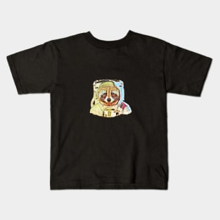 Raccoon in Space Kids T-Shirt